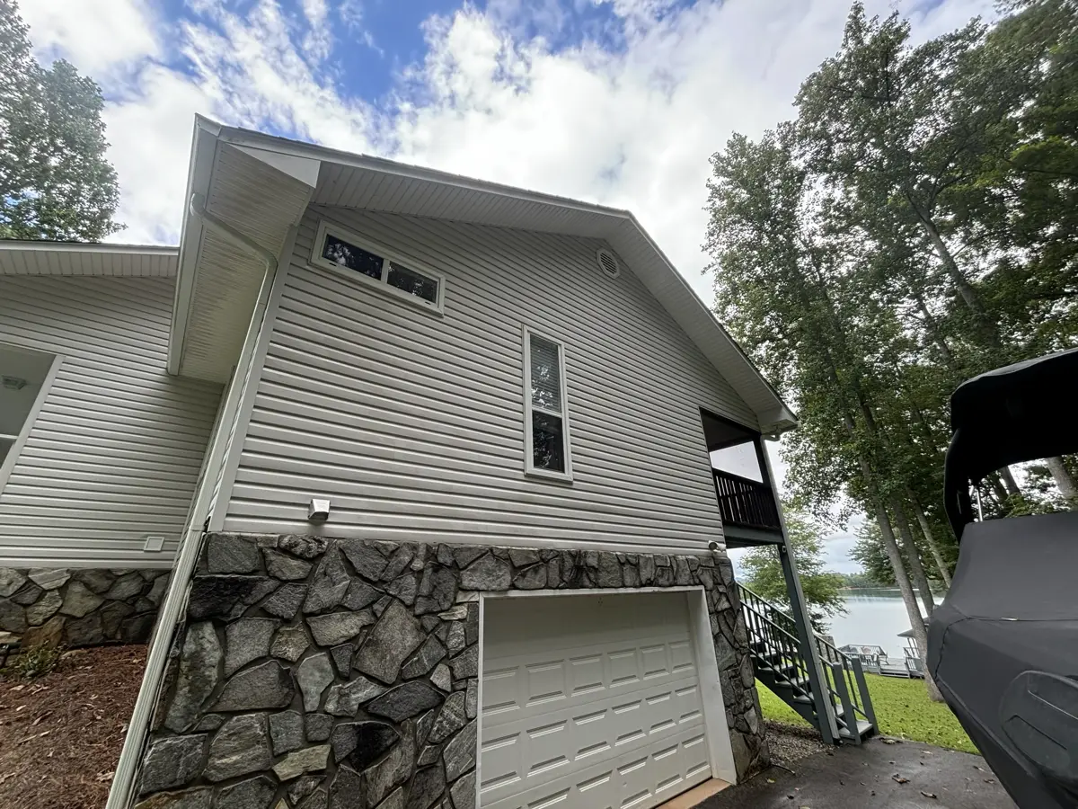 House siding bright and clean after professional washing